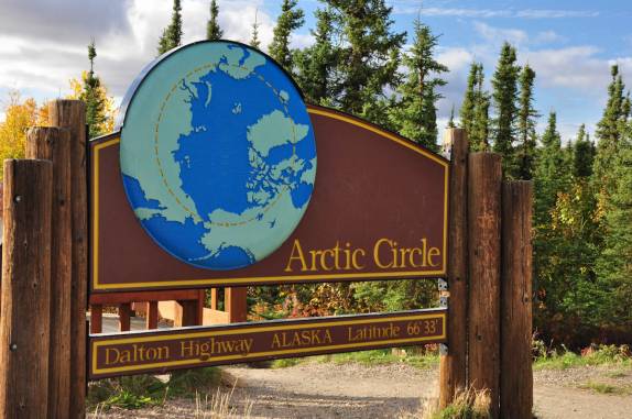 Chegamos ao Círculo Polar Ártico, no norte do Alska!